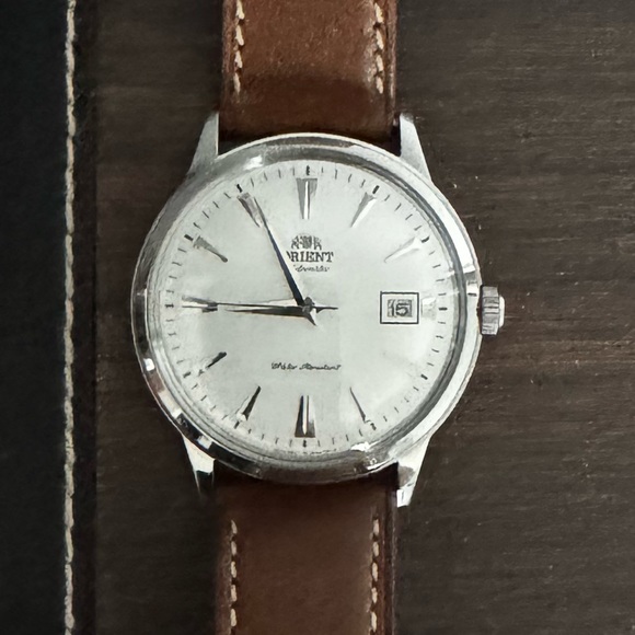 orient Other - Orient bambino with aftermarket horween leather strap.